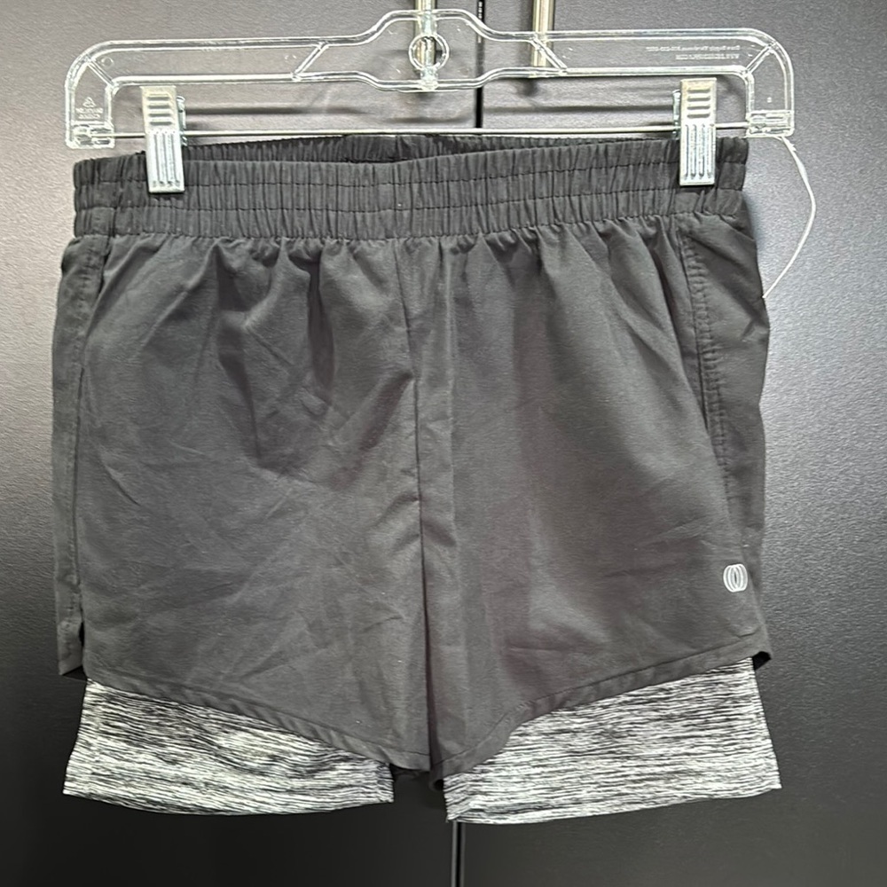 Balance Collection 2 in 1, boxer underlined, elastic waist athletic shorts